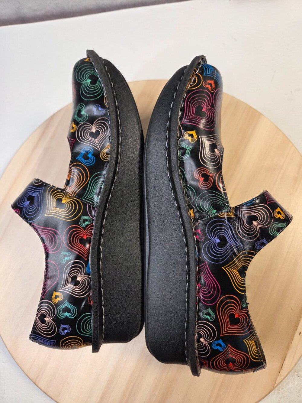 Alegria Paloma Hearts Leather Mary Jane Clogs Women EU 38 / US 8 - Picture 11 of 15